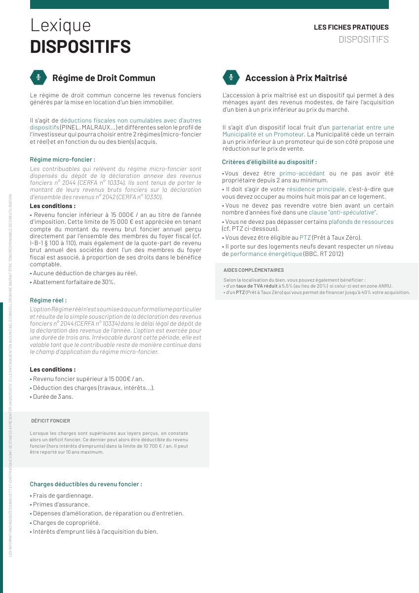 Aperçu de la fiche Accession à prix maîtrisé